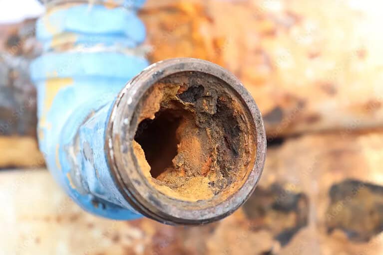 Coroziunea din interiorul conductei poate explica problemele repetate